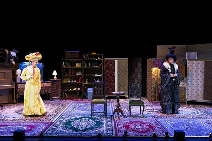 Production still for "The Importance of Being Earnest". L-R: Jonathan Haynes, David Woods. Photographer: Pia Johnson