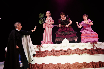 Production photography by Simon Fazio / Featuring Syd Brisbane, Emily Carr. Lauren Swain & Laura Aldous