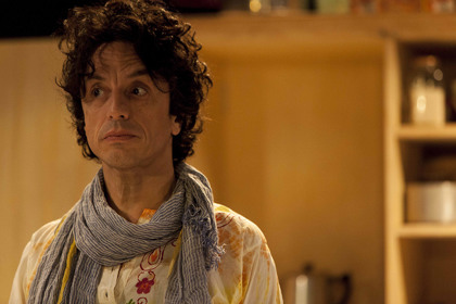 Production still for the Griffin Theatre season of "Angela's Kitchen". Paul Capsis. Photographer: Brett Boardman